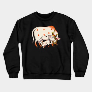 Pichwai folk art cow Crewneck Sweatshirt